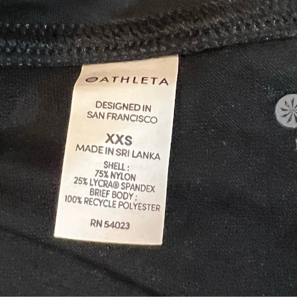 NWT Athleta Womens Kata 2.0 Swim Shorts Drawstring Pockets Black XXS Athletic - Picture 13 of 16